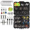 Fishing Accessories Kit Including Hooks Snaps Rolling Swivel Fishing Connector Etc With Fishing Tackle Box