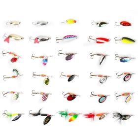 Fishing Lures Kit   for Bass, Trout Includes Spoons & Spinners