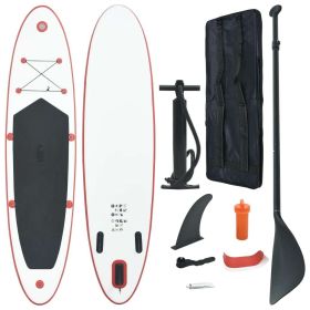 SUP Surfboard Inflatable Red and White Stand Up Paddle Board
