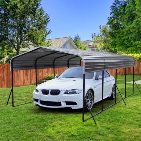 12'x20'ft Outdoor Heavy-duty Carport for Backyard, Black