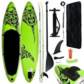 Inflatable Stand Up Paddleboard Set Green