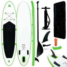 Inflatable Stand Up Paddleboard Green and White