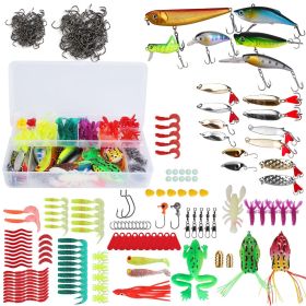 375 Pcs Fishing Baits and Tackle Box  Freshwater Fishing Lures Kit