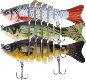Lifelike Fishing Lures for Freshwater Multi-Jointed Swimbaits and Crankbaits for Bass