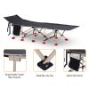 Outsunny Folding Camping Cot for Adults with Carry Bag, Side Pocket, Outdoor Portable Sleeping Bed for Travel, Camp, Vacation, 330 lbs. Capacity