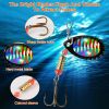 Fishing Lures Kit   for Bass, Trout Includes Spoons & Spinners