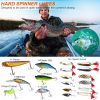 375 Pcs Fishing Baits and Tackle Box  Freshwater Fishing Lures Kit