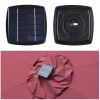 9ft Outdoor Patio Umbrella, with Solar-powered LED Light
