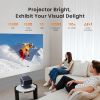 JMGO N1 Pro Projector 1080P FHD, 4K MALC‚Ñ¢ Tri-Color Laser Portable Outdoor Projector with Android TV 11, Freestyle Gimbal