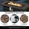 Propane Fire Pit Table with Ore Powder Surface 50000 BTU