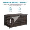 Outdoor Wicker Storage Box Waterproof 120 Gallon