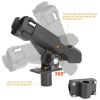 Boat / Kayak Fishing Pole Rod Holder  Side Rail Mount Adjustable Folding Rod Holder w/ Large Clamp