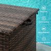 Outdoor Wicker Storage Box Waterproof 120 Gallon