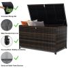 Outdoor Wicker Storage Box Waterproof 120 Gallon