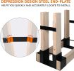 Firewood Log Rack Bracket Kit,Firewood Holder Installed by 2x4 Lumber,DIY Log Storage Rack Brackets with Sidebars