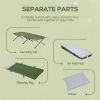 Outsunny Camping Cot, Outdoor Folding Bed Set with Mattress, Sleeping Bag, Pillow, and Carry Bag, Comfortable and Portable, for Travel Camp Beach