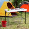 Outsunny Folding Fish Cleaning Table with Sink