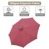 9ft Outdoor Patio Umbrella, with Solar-powered LED Light