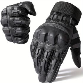 Tactical Gloves for Men (Color: Black, size: M)