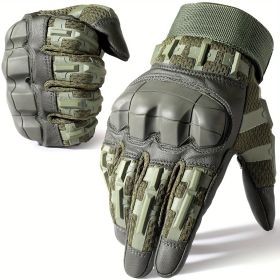 Tactical Gloves for Men (Color: Green, size: XL)
