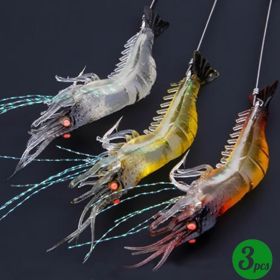 Shrimp Fishing Lure Artificial Bait     3pcs/7pcs (size: 3pcs)