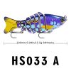 Hard Plastic 3D Bionic Eyes Freshwater Saltwater Bass Top Water Jointed Fish Lures