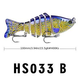 Hard Plastic 3D Bionic Eyes Freshwater Saltwater Bass Top Water Jointed Fish Lures (Color: Color B)