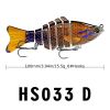 Hard Plastic 3D Bionic Eyes Freshwater Saltwater Bass Top Water Jointed Fish Lures