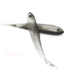 10pcs Small Gray Fish Lure Soft Bait (Color: No Hook, Capacity: 10pcs)