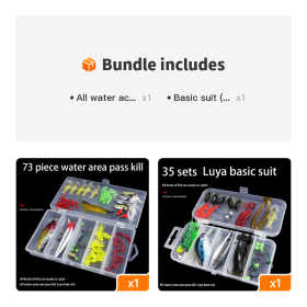 Bionic Bait VIB Thunder Frog Soft Lure (Style: All water access (73pcs)+Basic suit (35pcs))