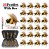 5/10/25pcs Artificial Bumblebee Fly Fishing Lures Trout