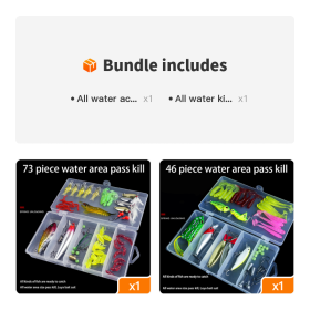 Bionic Bait VIB Thunder Frog Soft Lure (Style: All water access (73pcs)+All water kill (46pcs))