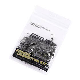 Fishing Barrel Swivel 100pcs Interlock Snap Connector Solid Ring Swivels (size: 7 E10308-6)