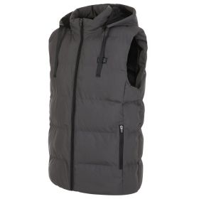 Helios Heated Vest Coat- Paffuto  Vest (Color: GRAY, size: medium)