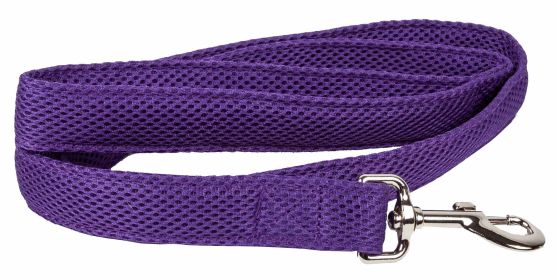 Pet Life 'Aero Mesh' Dual Sided Comfortable And Breathable Adjustable Mesh Dog Leash (Color: PURPLE)