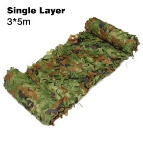 Woodland Camo Netting Camouflage Net (Color: Green)
