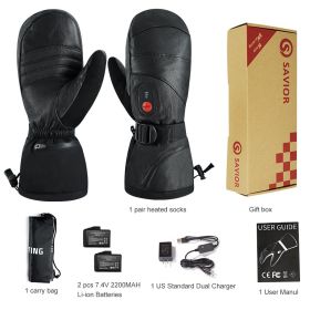 Snow Deer Heated Mittens (Color: S38 Heated, size: XL)