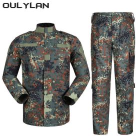 Oulylan Camouflage Men's Shirt & Pants Fishing & Hunting Clothes (Color: yinde Digital, size: XL)