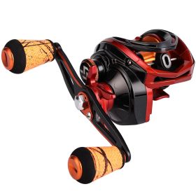 Sougayilang Baitcasting Reel 9+1BB Magnetic Brake System 8KG Max Drag Super Light Fishing Reel for Saltwater Freshwater Fishing (Color: Red, Use Mode: Left Hand)