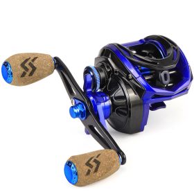 Sougayilang Baitcasting Reel 9+1BB Magnetic Brake System 8KG Max Drag Super Light Fishing Reel for Saltwater Freshwater Fishing (Color: Deep Blue, Use Mode: Right Hand)