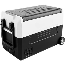 48 Quart Portable Freezer, 12v Electric Cooler Car Refrigerator with Dual Zone (Color: 48 Quarts)
