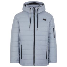 Helios Heated Coat (Color: Silver Gray- Male, size: large)