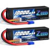 2pcs Zeee 3/4S Lipo Battery 14.8V 120C 10000mAh Softcase with EC5 Plug for RC Car Tank Truck Train FPV Drone RC Racing Parts