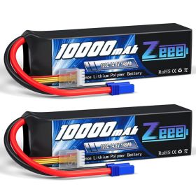 2pcs Zeee 3/4S Lipo Battery 14.8V 120C 10000mAh Softcase with EC5 Plug for RC Car Tank Truck Train FPV Drone RC Racing Parts (Color: 4S 10000mah 120C EC5)