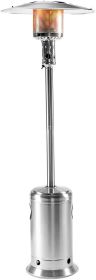 Delta X3 Outdoor Heater, Propane Heater, Outdoor Propane Patio Heater with Wheels, 47,000 BTU Outdoor Patio Heater for Home and Commercial (Color: Silver, Form Factor: Tower)