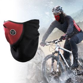 Half Face Mask Breathable Windproof (Color: Red)