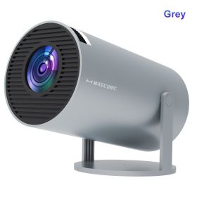 Magcubic Projector 4K Android 11 HY300 Dual Wifi6 260ANSI Allwinner H713 BT5.0 1080P 1280*720P Cinema Outdoor portable Projetor (Color: HY300-Grey, Plug Type: US PLUG)