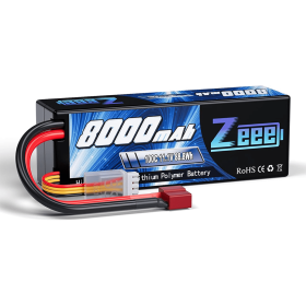 1/2Units Zeee 3S Lipo Battery 11.1V 100C 8000mAh Hardcase with EC5/T Plug for Drone FPV Buggy Truggy for RC Car Racing Parts (Color: 1Unit T Plug)