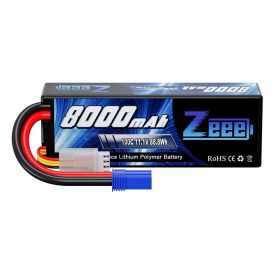 1/2Units Zeee 3S Lipo Battery 11.1V 100C 8000mAh Hardcase with EC5/T Plug for Drone FPV Buggy Truggy for RC Car Racing Parts (Color: 1Unit EC5 Plug)
