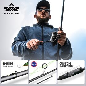 HANDING M1 Bass Fishing Spinning Rods (length: Cast1.98m-F-MH)